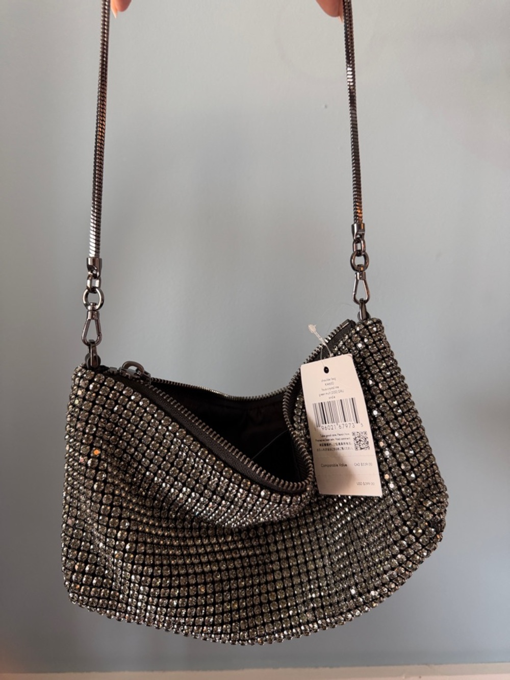 kate spade Black and Silver Rhinestone Shoulder Bag